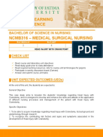 Ncmb316 - Medical Surgical Nursing: Bachelor of Science in Nursing