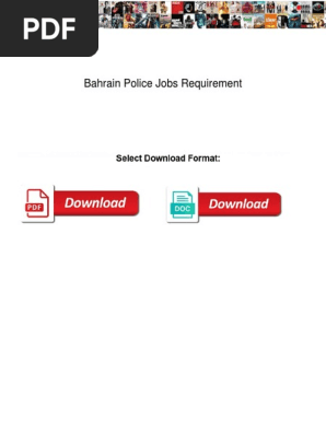 Bahrain Police Jobs Requirement