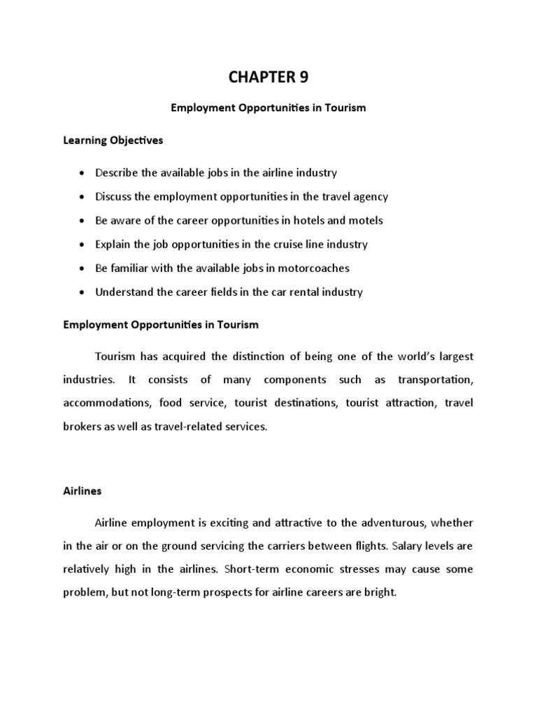 CHAPTER 9 Employment Opportunities | PDF | Airport | Airlines