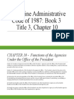 Philippine Administrative Code of 1987: Book 3 Title 3, Chapter 10