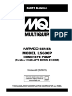 Pumps Concrete Masonry Hydraulic Mayco LS 600P Rev 0 Parts Manual