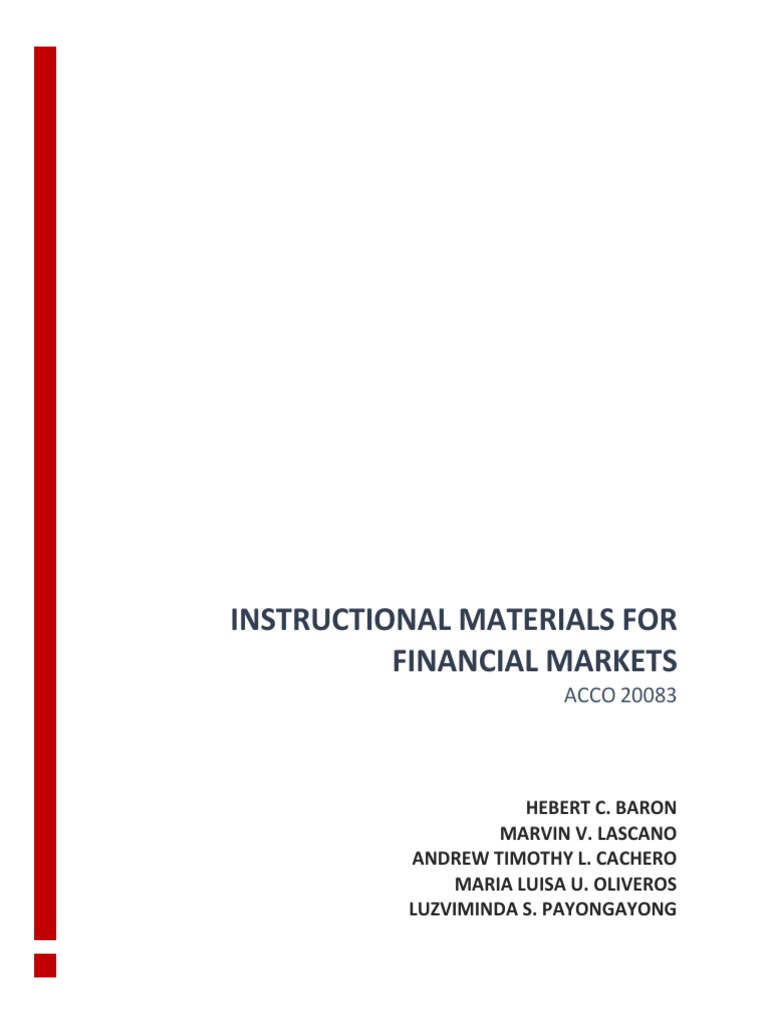 IM Financial Markets | PDF | Interest | Securities (Finance)