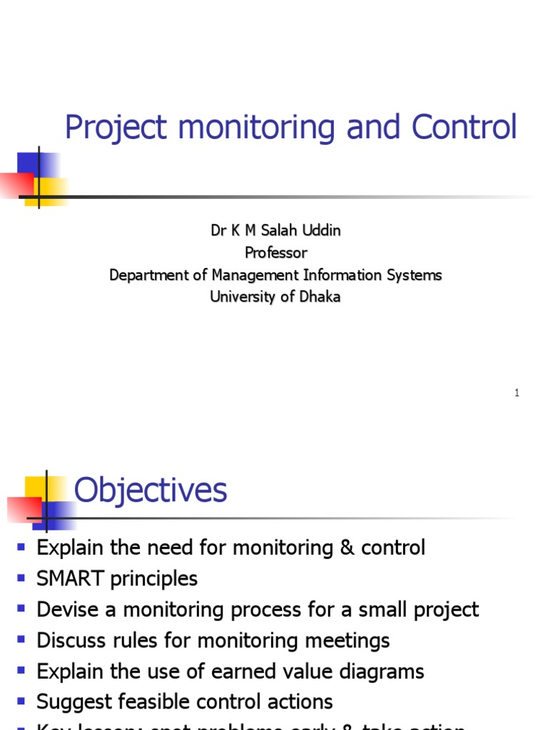 Project Monitoring and Control | PDF