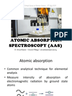 Atomic Absorption Spectroscopy (Aas) : International Virtual Course On Forensic Science 27 July 2021