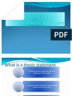 Thesis Statement (For Present)