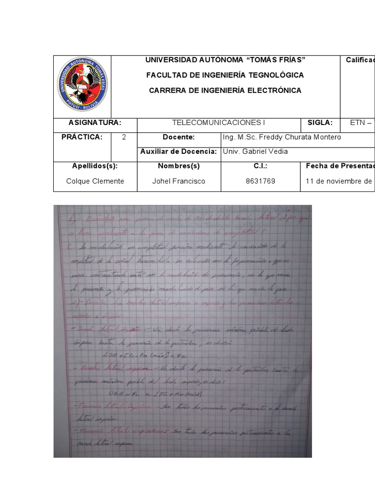 Practica 2 Tele 1 | PDF