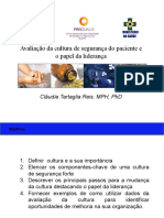 Aula Sobre Avaliação Da Cultura de Seguranca Do Paciente e o Papel Da Lideranca