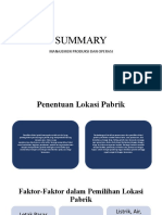 Summary MPO Penentuan Lokasi Produksi