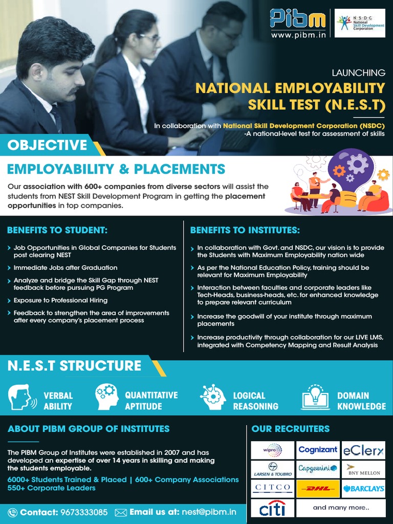 PIBM Institutes: Skill Development & Placements | PDF | Recruitment ...