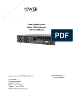 Power Supply System Aspiro 2U Front Access Instruction Manual