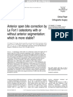 Anterior open bite correction by Le Fort I osteotomy with or without anterior segmentation which is more stable