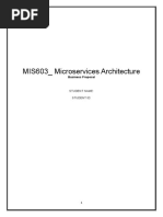 MIS603 - Microservices Architecture: Business Proposal