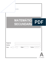 Forma A Definitiva - Matemática Secundaria