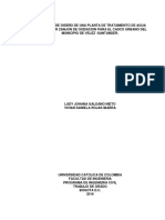 Propuesta de Diseño de Una Ptar Para El Municipio de Velez -Santander.