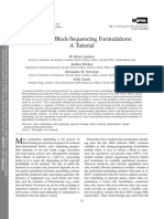 Open-Pit Block-Sequencing Formulations: A Tutorial: W. Brian Lambert Andrea Brickey Alexandra M. Newman Kelly Eurek