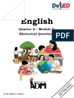 English: Quarter 2 - Module 6: Rhetorical Questions