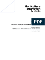 Final Report: Ultrasonic Drying of Horticultural Food Products