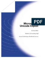 Microsoft IIS Unicode Exploit: by Nate Miller Member of Consulting Staff Lucent Technologies Worldwide Services