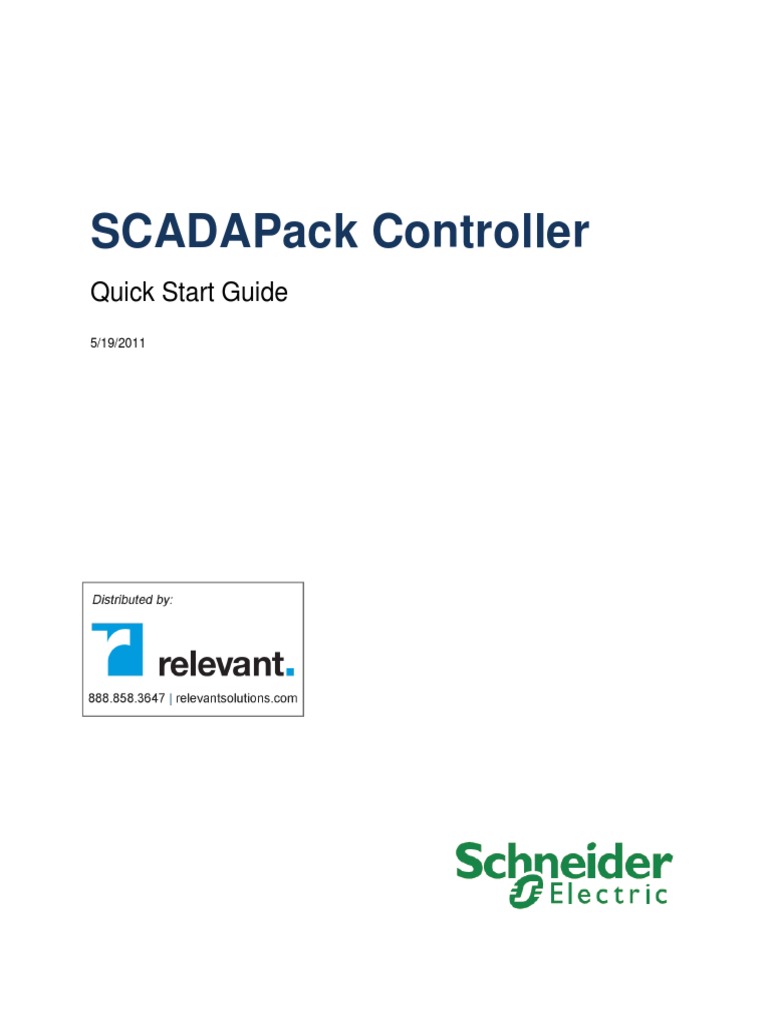 Schneider Scadapack Controller Quick Start Manual | PDF | Safety ...