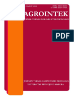 Jurnal Teknologi Industri Pertanian: Volume 14 Nomor 1 Maret 2020 ISSN: 1907 - 8056 e-ISSN: 2527-5410