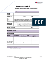 Assessment-2: BSBLDR801 Lead Personal and Strategic Transformation