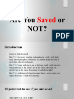 Are You Saved or NOT