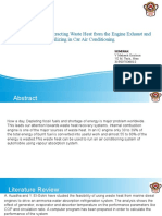 A Review Paper On Extracting Waste Heat From The Engine Exhaust and Reutilizing in Car Air Conditioning