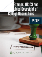 Rubber Stamps: ACICS and The Troubled Oversight of College Accreditors