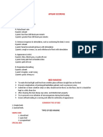 Apgar Scoring: Common Tyes of Bed