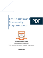 Eco-Tourism and Community Empowerment