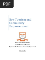 Eco-Tourism and Community Empowerment