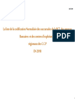 La Liste de La Codification Normalisée Des Agences Bancaires en 2018