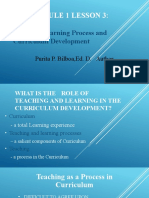 Behiga Roland Module 1 Lesson 3 Teaching Learning Process and Curriculum Development