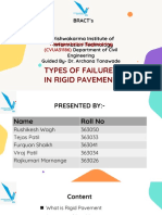 Types of Failures in Rigid Pavement: Bract'S Vishwakarma Institute of Information Technology
