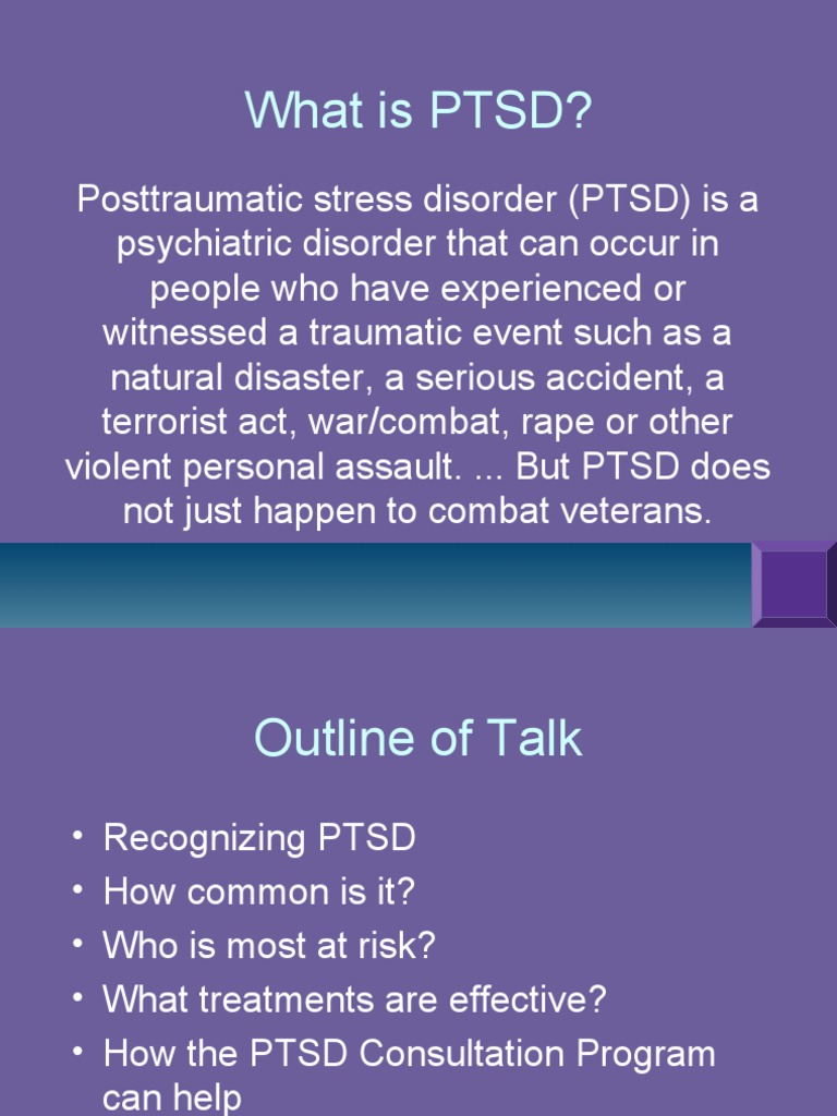 What Is PTSD? PDF Psychological Trauma Medical Specialties