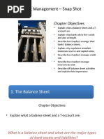 Bank Management - Snap Shot: Chapter Objectives