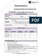 Assessment-2: Lead and Manage Workplace Operations