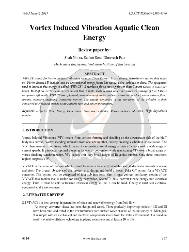 Vortex Induced Vibration Energy Review | PDF | Vortices | Oscillation