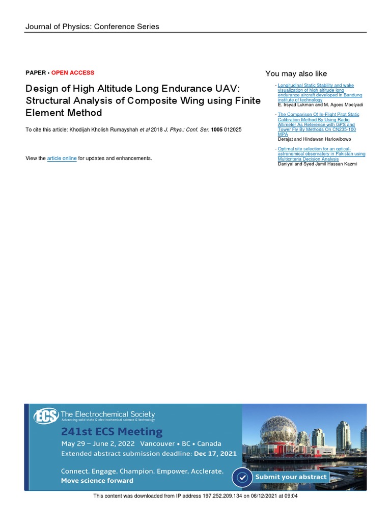 UAV Composite Wing Structural Analysis | PDF | Strength Of Materials ...