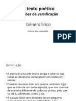 Texto Lírico - Noções de Versificação (1)