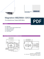Magnetron Mb2568A-120Cc: For Industrial Use, S-Band (2450 MHZ)