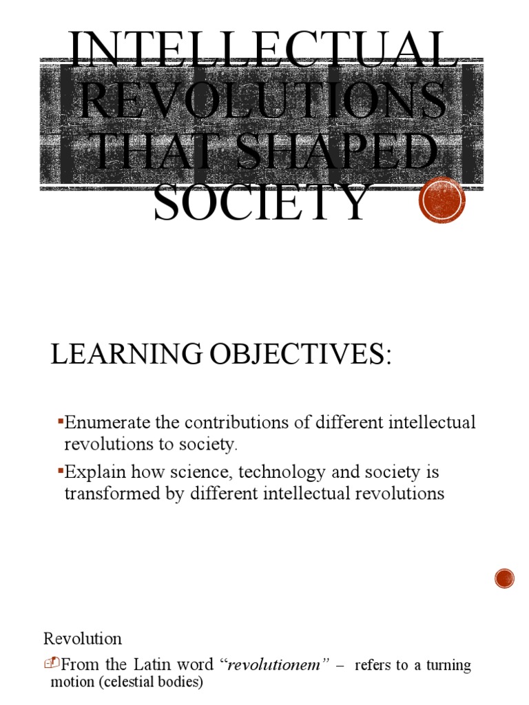 Key Intellectual Revolutions Impacting Society | PDF | Science ...