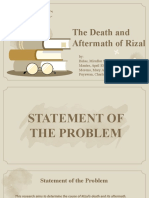 The Death and Aftermath of Rizal Topic: By: Biñas, Miraflor S Mantes, April Elyza Moreno, Mary Ann Puyawan, Charlotte