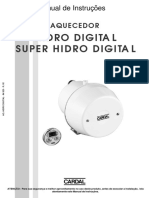 Manual Aquecedor HidroDigital SuperHidroDigital IM323 R02