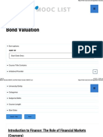 Bond Valuation MOOC and Free Online Courses | MOOC List