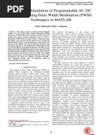 Design and Simulation of Programmable AC-DC Converter Using Pulse Width Modulation (PWM) Techniques in MATLAB