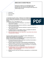 Atividades Epidemiologia Saúde Pública