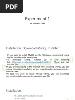 Experiment 1: Dr. Jyotismita Chaki