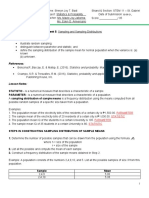 Learning Competencies:: Parameter Statistic Parameter Statistic