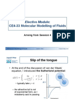 Elective Module:: CE4-33 Molecular Modelling of Fluids